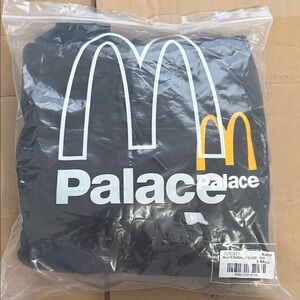 PALACE Black Hoodie with Iconic Graphic